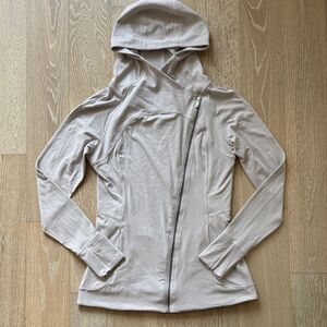 lululemon Every Journey Full Zip Nulu Hoodie Jacket Light Chrome Sz10